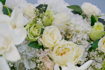 flower background. backdrop wedding decoration. Rose pattern. Wall flower