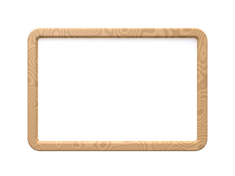 blank frame white board 3d rendering