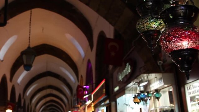 Grand bazaar in Istanbul interior