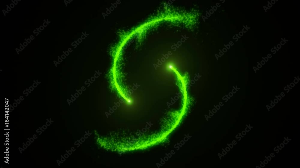 Poster opening intro flash light, lens flare, rotation particles. 3d rendering