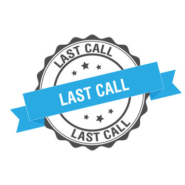 Last call stamp illustration