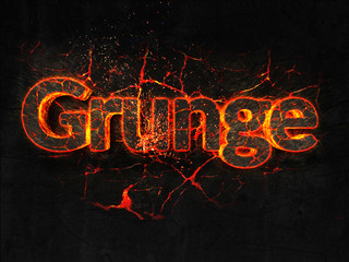 Grunge Fire text flame burning hot lava explosion background.