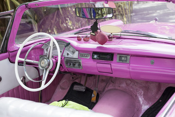 Pink classic car, Cuba