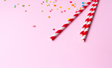 Obraz premium candy on a pink background