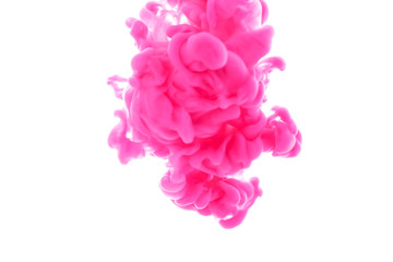 Fototapeta premium pink, acrylic colors. Ink swirling in water. Color explosion