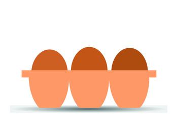 Eggs in tray illustration vector