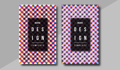 Minimal cover design annual report, magazine. Creative concept with geometric elements. Brochure template layout for business and sale shopping