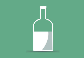 Milk in bottle illustration vector