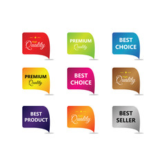 Label Compilation Logo Vector Template Design