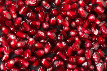 Pomegranate seeds close-up