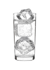 Glass of sparkling water soda drink lemonade