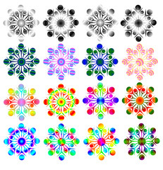 Set of design elements, decorations for the holidays: New Year and Christmas