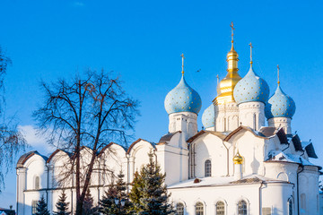 Fototapeta na wymiar Cathedral of the Annunciation in Kazan Kremlin, Tatarstan, Russia