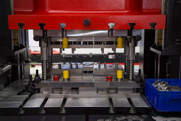 Hydraulic press stamping machine for forming metal sheet, Industrial metalwork manufacturing