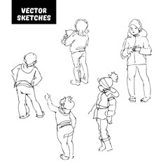 Fototapeta na wymiar Vector set of sketches