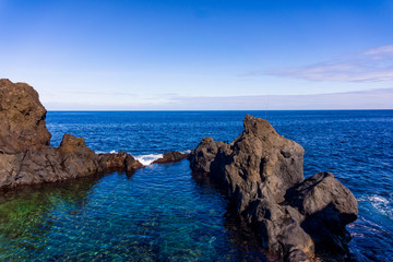 Fototapeta premium Tenerife coast. Tenerife black beach