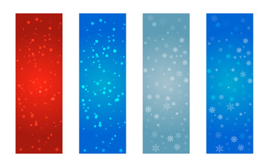 Set of winter abstract color backgrounds.