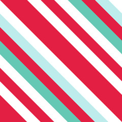 Christmas Diagonal Striped Seamless Pattern