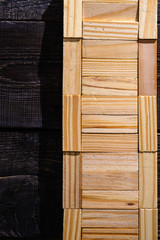background made of wooden sticks jenga