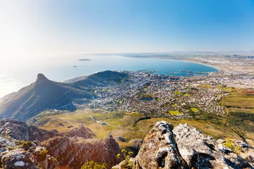 Fotobehang Zuid-Afrika Kaapstad van bovenaf