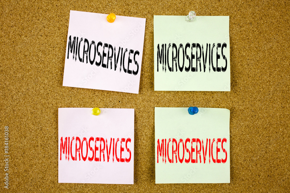 Poster conceptual hand writing text caption inspiration showing microservices business concept for micro se