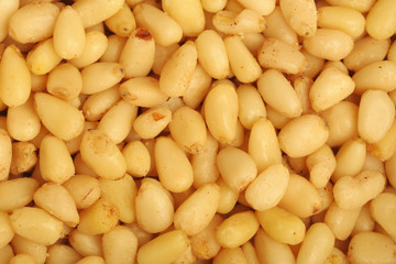 Pine nuts background