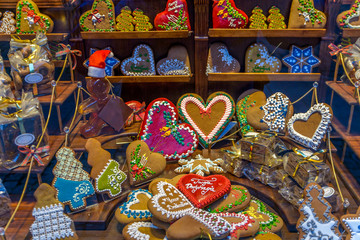 Traditional, culourful, gingerbreads handmade in Torun , Poland