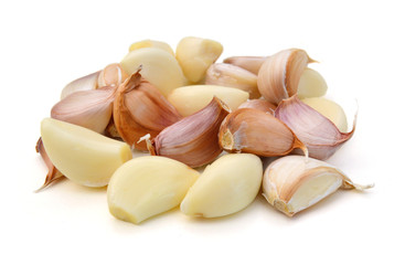 Garlic isolated on white