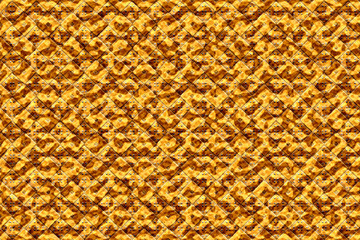 abstract background of a wooden diamond panel. Brown yellow palette effect of the relief of the earth, volumetric pattern