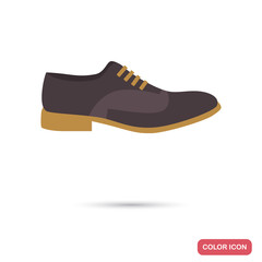 Male shoe color flat icon for web and mobile design