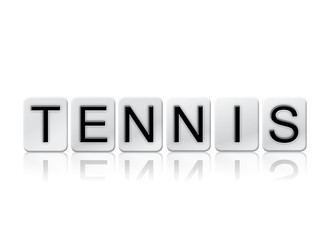 Tennis Concept Tiled Word Isolated on White