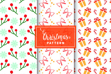Naklejka premium Christmas vector patterns