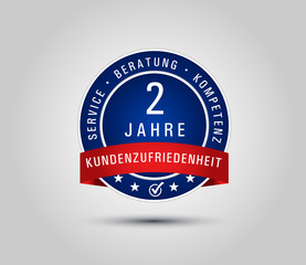 2 Jahre Kundenzufriedenheit Vector