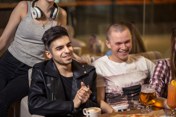 Fototapeta premium Group Of People Drinking Coffee in cafe Concept
