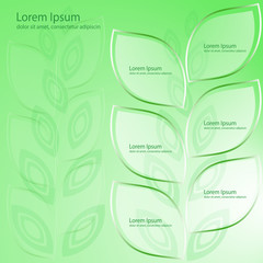 bright presentation template, advertisement, ecology, vector illustration