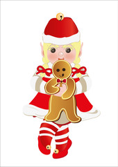 Christmas elf with biscuit