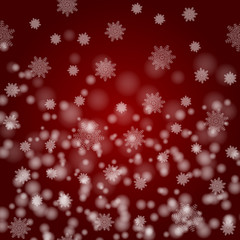 Beautiful image of Christmas. White snowflakes on a claret background. New Year`s illustration.