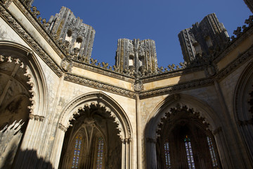Fototapeta na wymiar Elements of architecture of the monastery of Batalha. Portugal.