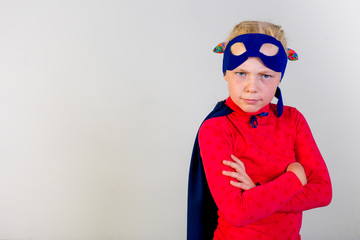 Girl dressed as a superhero