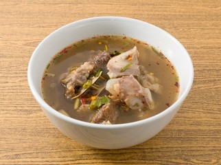 Thai Spicy and Sour Soup of Beef Entrails
