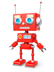 red retro robot