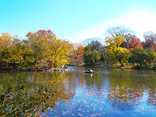 Lake with reflections in Central Park
