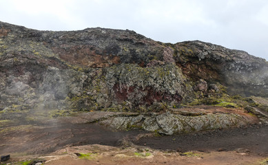 Leirhnjukur lava field in Iceland