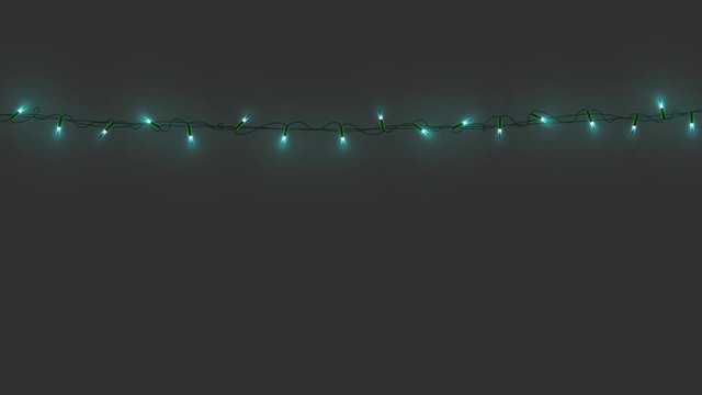 Christmas lights with alpha channel. Flashing Xmas garlands
