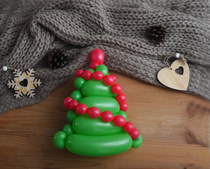 balloon twist christmas decoration background  celebrate 