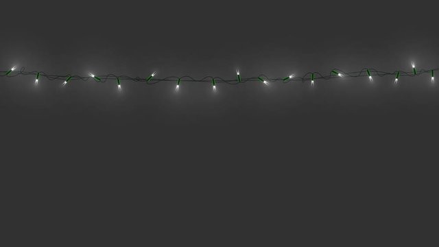 Christmas lights with alpha channel. Flashing Xmas garlands