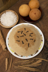 Natilla y buñuelos, traditional Colombian