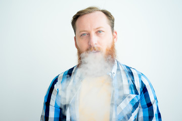 Man smoking a vape