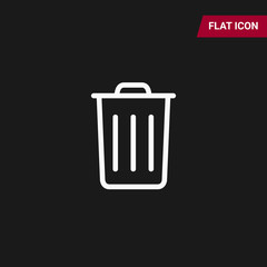 Trash icon isolated on a white background. Vector illustration.