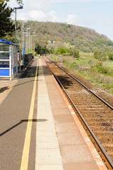 Fototapeta premium Platform at a rural train station